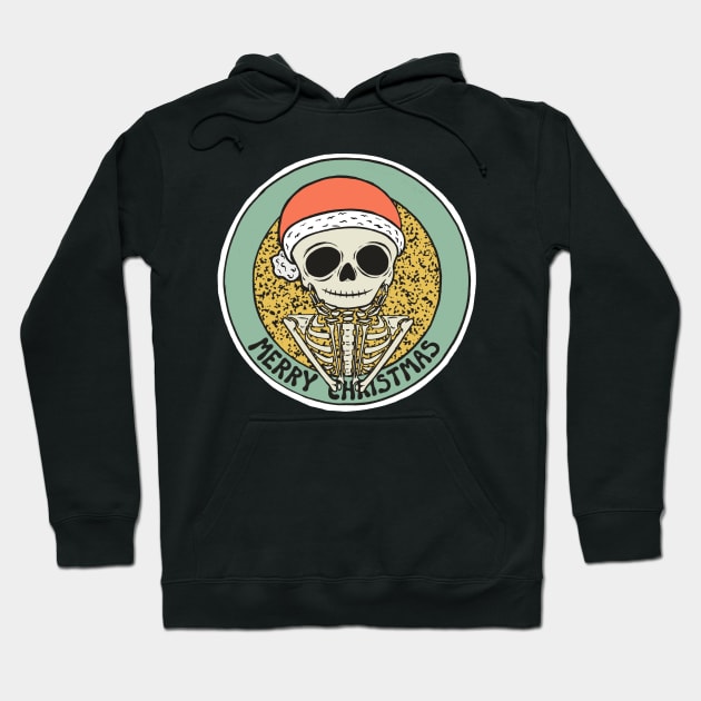 Merry Christmas Skeleton Hoodie by cecececececelia